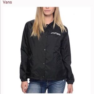 Vans Windbreaker Jacket Black Size: Large